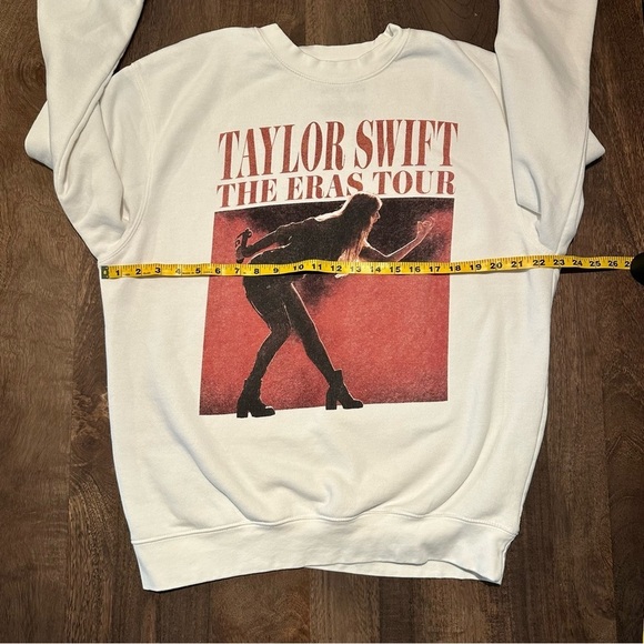 Taylor Swift Eras Tour Crewneck Sweatshirt with Tour Locations and Album Titles - Picture 5 of 7